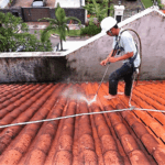 Roof Leakage Repair | Cleaning Roof with High Pressure Water Jet roof leaking singapore
